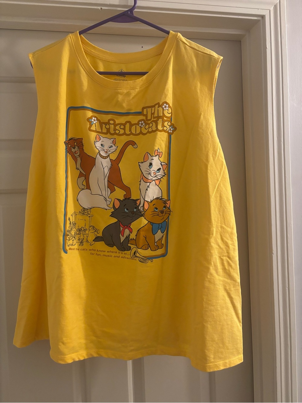 Disney The Aristocats Bright Yellow Muscle Tank